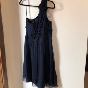 Navy Off the Shoulder Dress